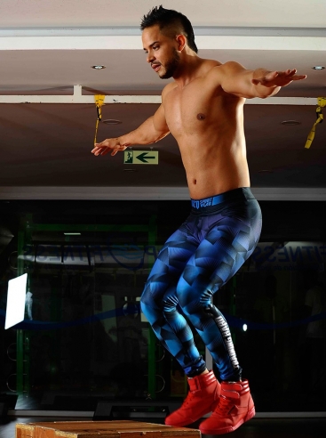 Leggins de Gimnasio Para Hombre Azul