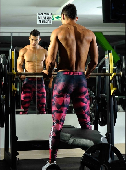 Leggins de Gimnasio Para Hombre Rojo
